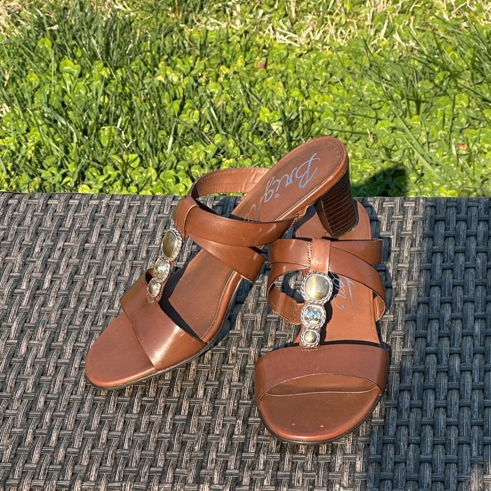 Brighton Brown Heels with Leather Straps